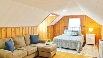 3 habitaciones, tabla de planchar con plancha y cuna de viaje