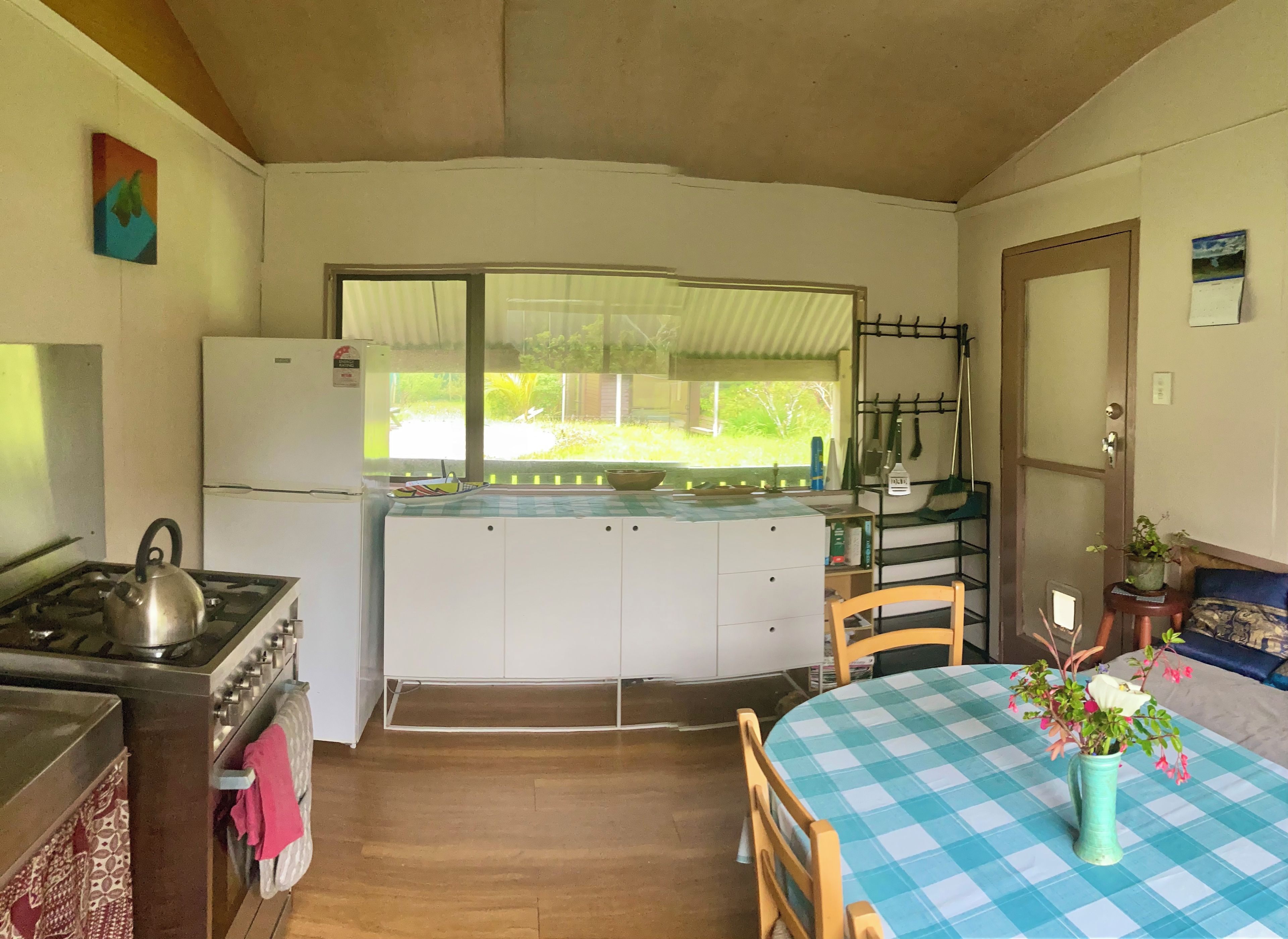 Kitchen looking to Garden Cabin