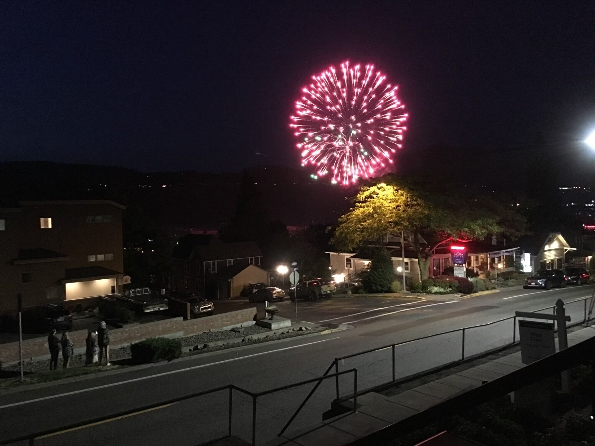 Fireworks from patio on 4th of July