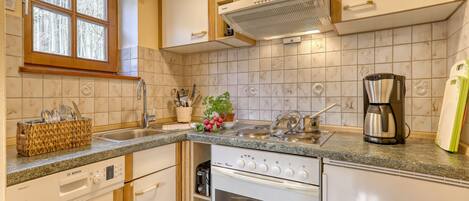 Kühlschrank, Ofen, Herdplatte, Geschirrspüler