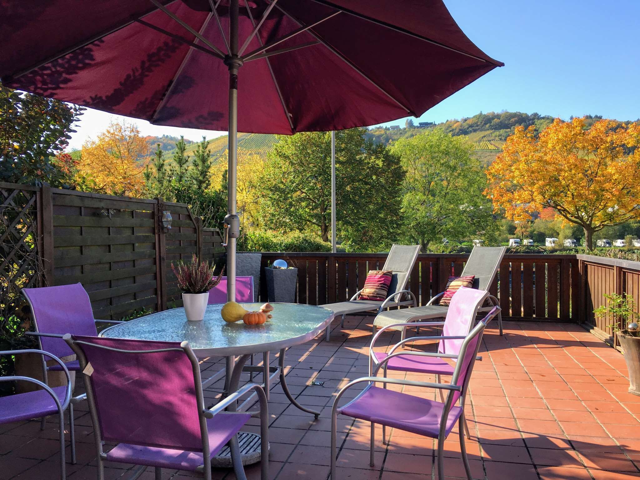 With terrace and Moselle view in Zell, Germany
