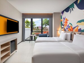 Twin Room, Courtyard View | Down duvets, minibar, in-room safe, blackout curtains