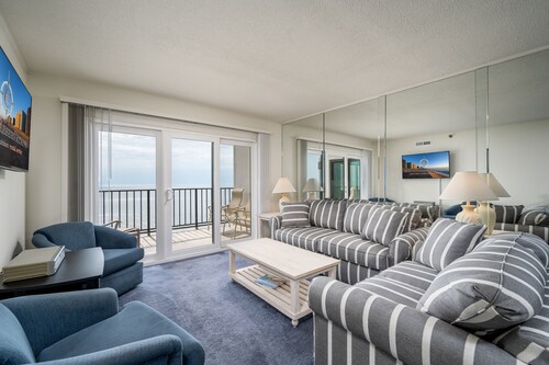 Two bedroom and den direct oceanfront with indoor and outdoor pool!