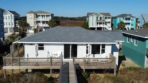 Exterior - Oceanfront retreat 'Meant To Be' on Holden Beach, 2BR, 2BA, sleeps 4, perfect for a getaway. (Holden Beach)