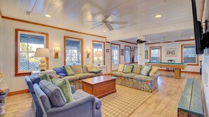 House, Multiple Beds | Living room - Kitchens Beach House by Peace Vacations (Georgetown)