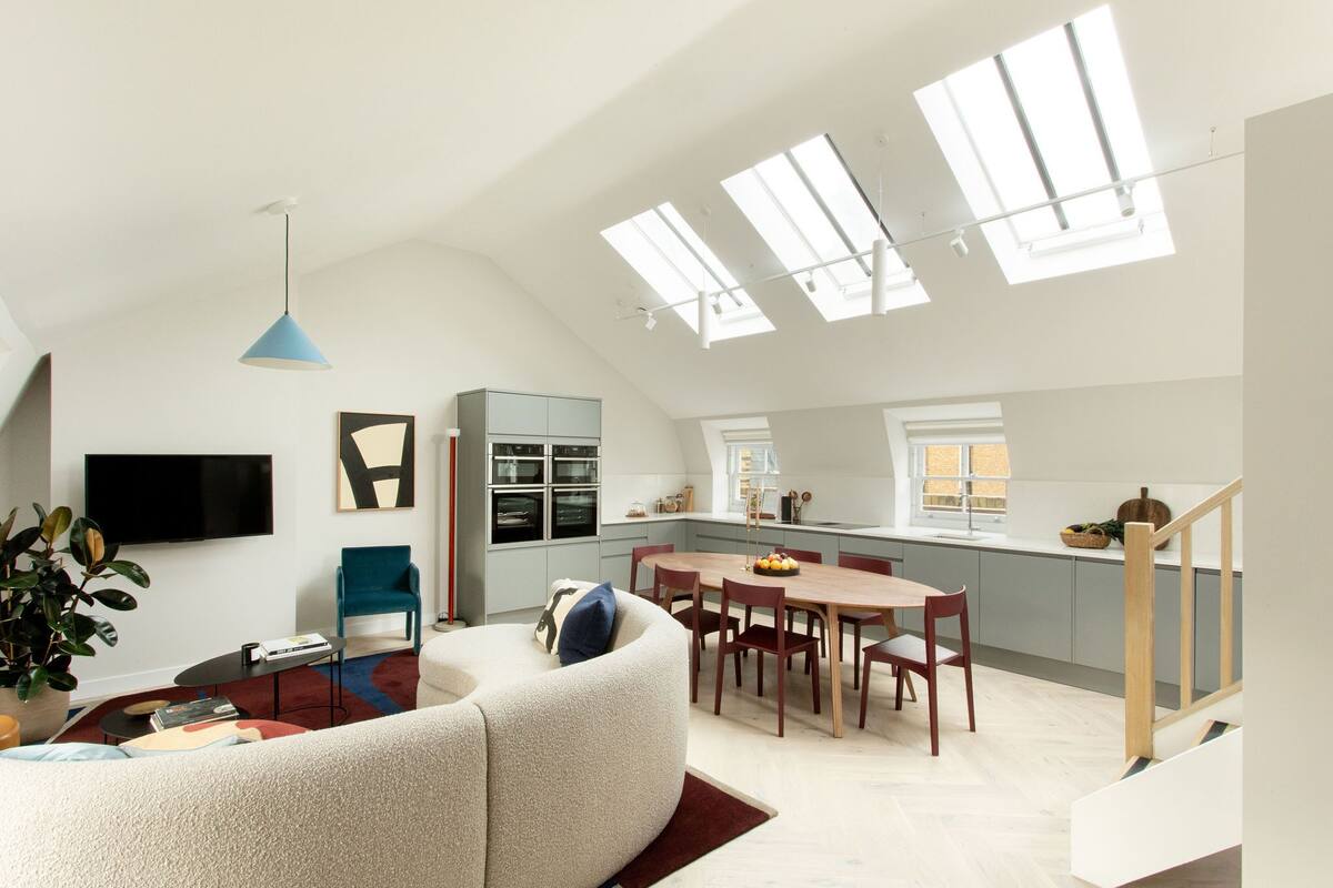 Luxury Apartment | Living area | 50-inch Smart TV with digital channels, TV