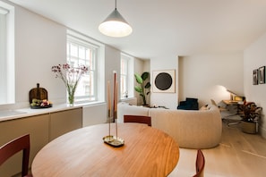 Design Apartment | Living area | 50-inch Smart TV with digital channels, TV, MP3 dock