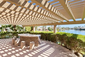 Property grounds - This 3 bedroom 3.5 bathroom pool home in Lake La Quinta (La Quinta)