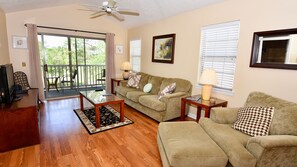 Condo, 3 Bedrooms | Living room - True Blue 3BR by Peace Vacations (Pawleys Island)
