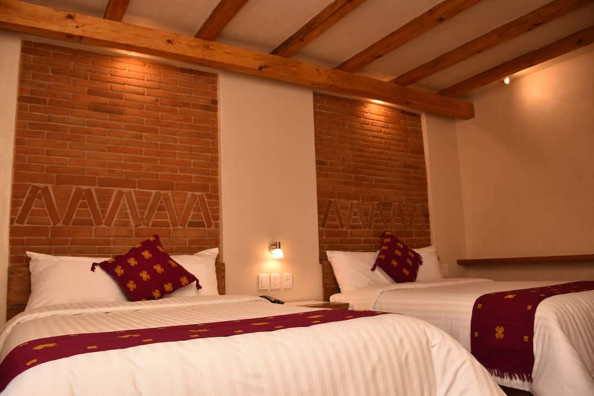 deluxe double room, 2 double beds | 1 bedroom, hypo-allergenic bedding, select comfort beds