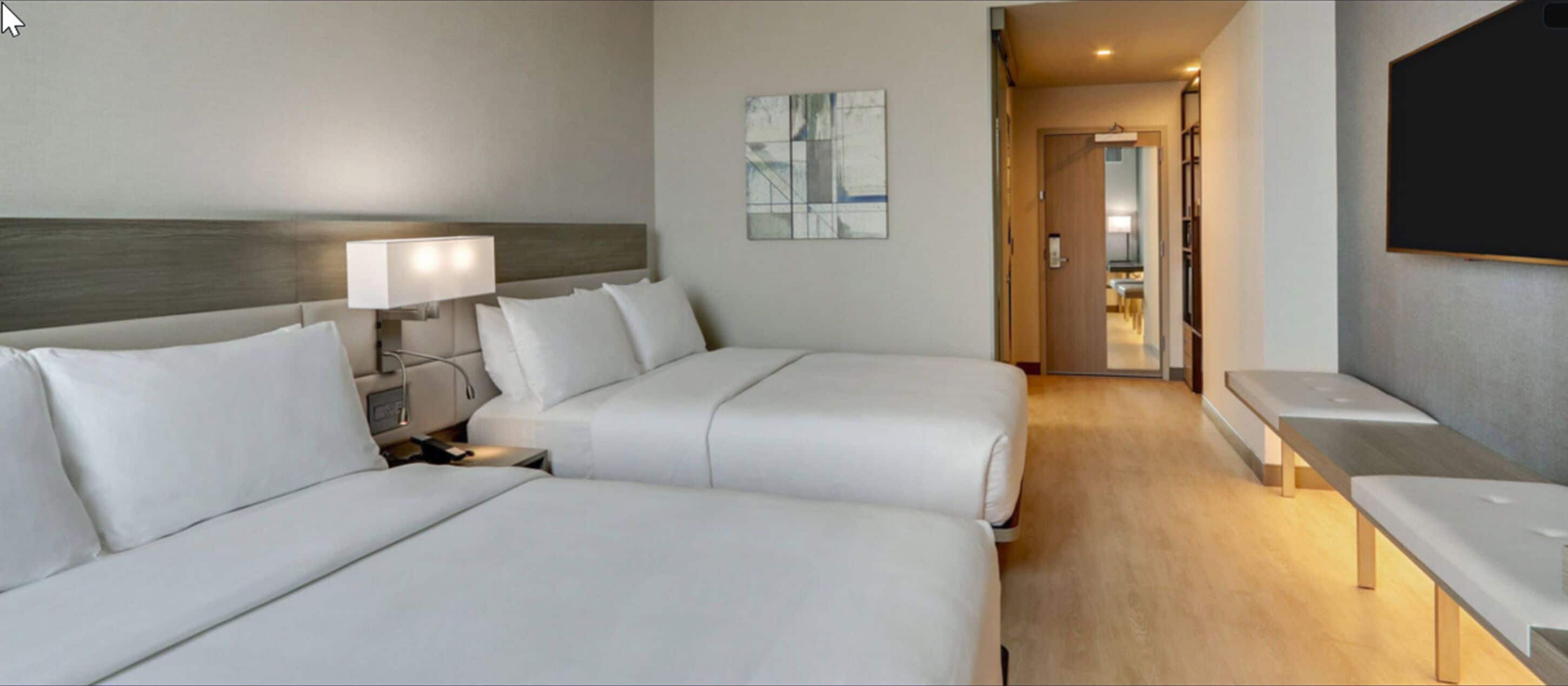 room, 2 queen beds | minibar, desk, laptop workspace, iron/ironing board