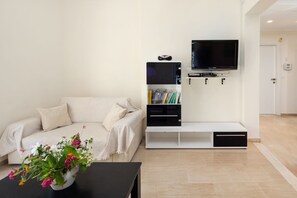 Televisión, videojuegos, reproductor de DVD, mesa de ping pong