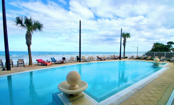 Outdoor pool, a heated pool