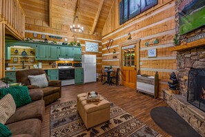 Smart-TV, Kamin, Tischfußball, Streaming-Dienste