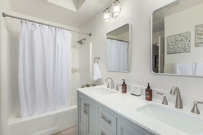 Hair dryer, towels