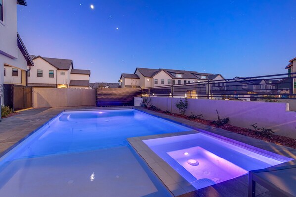 A heated pool