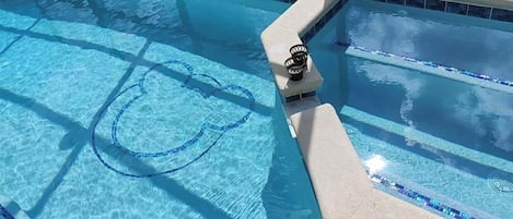 Outdoor pool, a heated pool
