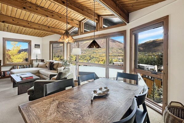 Televisión y chimenea 