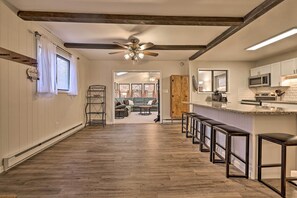 Fridge, microwave, stovetop, dishwasher - Cozy Poconos Ranch Home w/ Pool Access, Near Lake! (Gouldsboro)