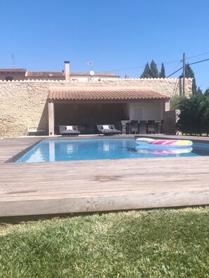Pool - Stunning 'Finca Clos' with Mountain View, Private Pool, Garden, A/C & Wi-Fi (BORRASSA)