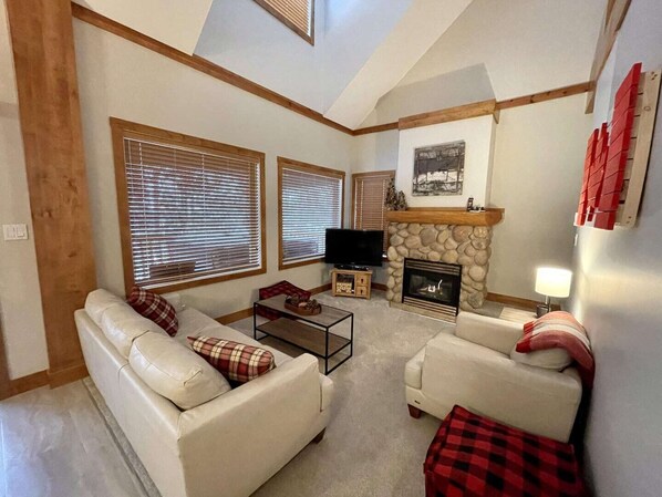 Smart TV, fireplace, DVD player, offices