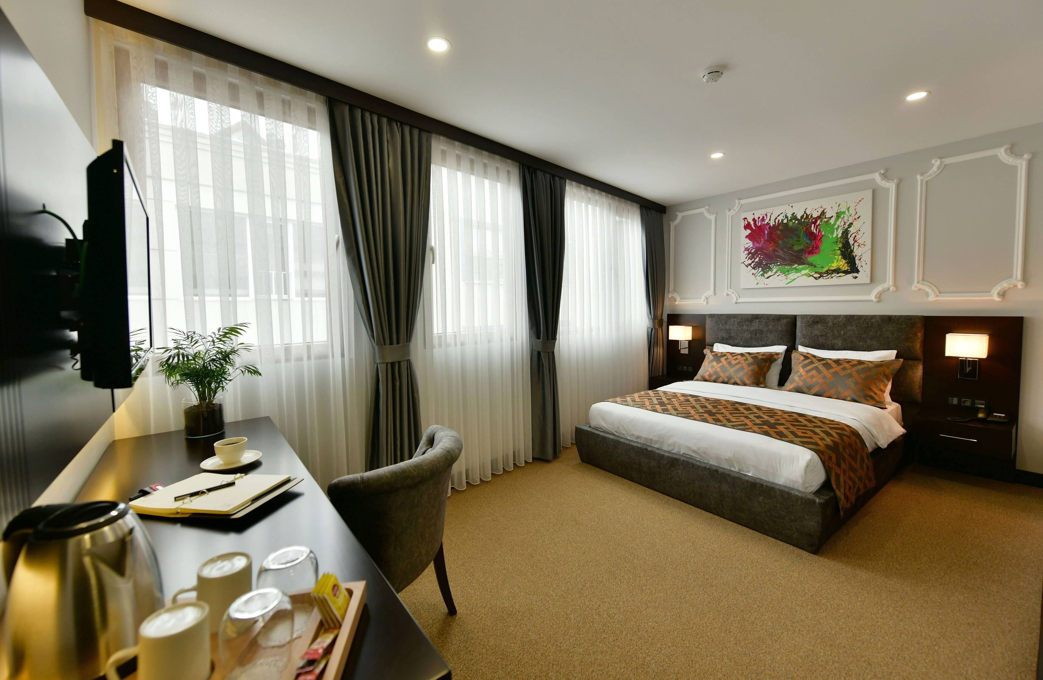 superior double room | premium bedding, minibar, in-room safe, laptop workspace