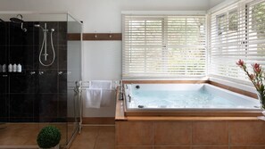Shower, jetted bath