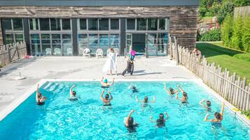Indoor pool, seasonal outdoor pool
