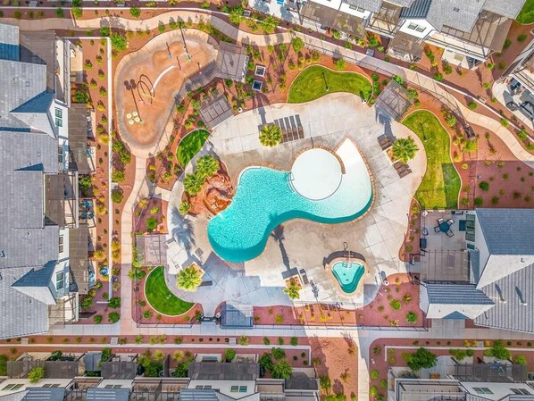 A heated pool