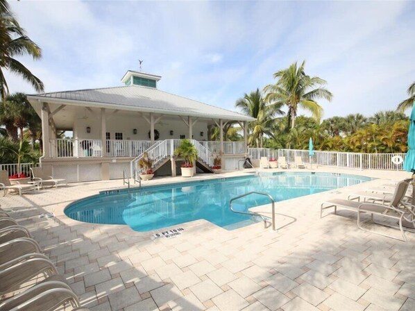 A heated pool