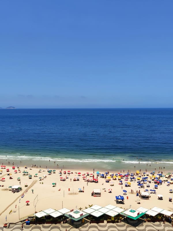 On the beach, white sand