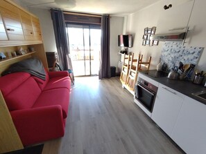 TV, DVD player, books