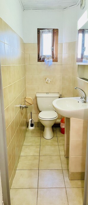 Douche, serviettes fournies