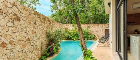 Departamento, acceso a la alberca | 2 habitaciones, caja de seguridad en la habitación y wifi gratis