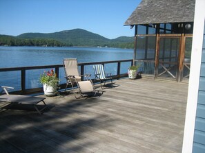 Terrace/patio - Special Lakefront Family Vacation Rental (brant lake)