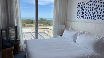 Familie appartement | Uitzicht op strand/zee