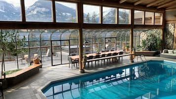 Indoor pool, a heated pool