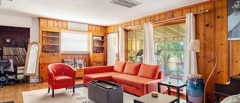 Smart TV, fireplace, computer monitors, printers