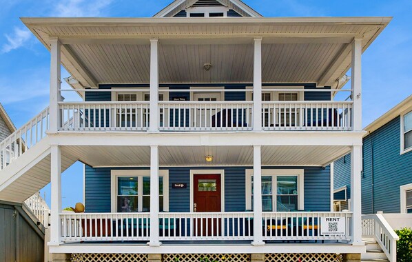 Exterior - Sunlit Gem in Downtown w/ Patio, Shared Grill & Outdoor Shower - Steps to Beach (Ocean City)