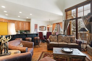 TV, caminetto, lettore DVD, videoteca