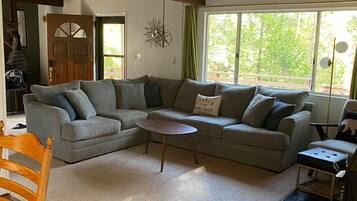 TV connectée, cheminée, jeux vidéo, lecteur de DVD