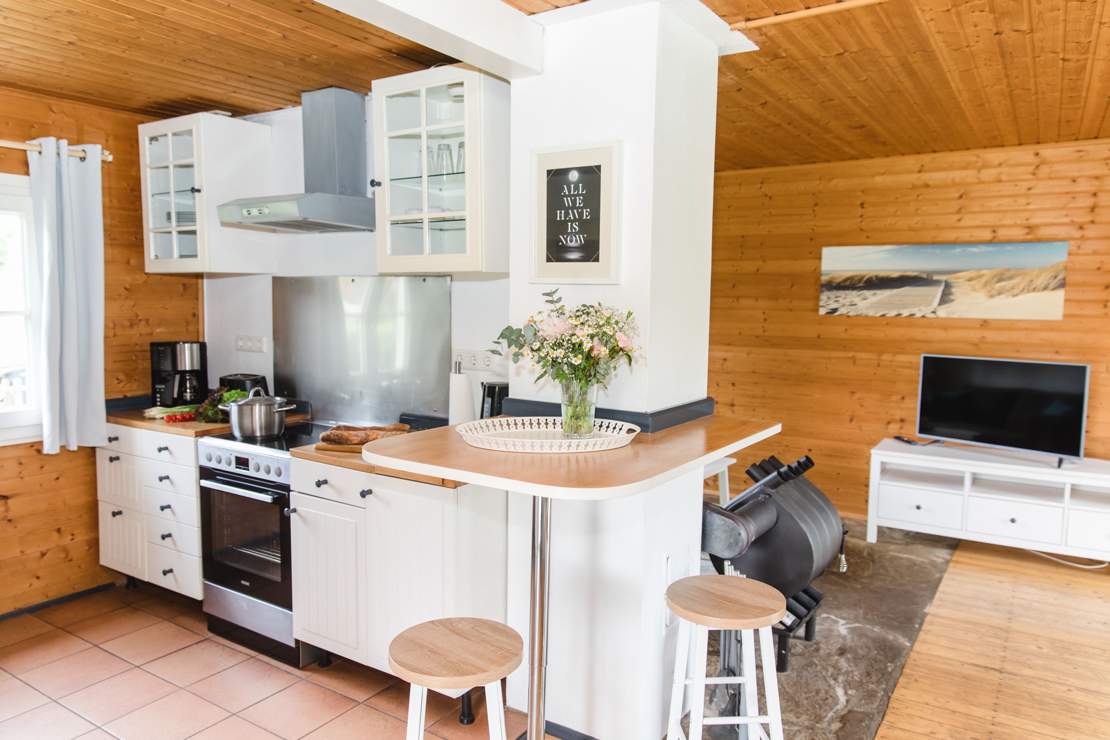 Fridge, oven, highchair