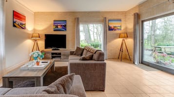 Een televisie en een dvd-speler