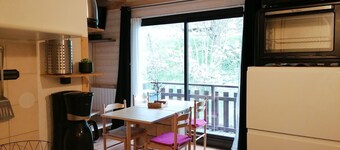 Renovated mezzanine studio for 4, near gondola in Pra Loup