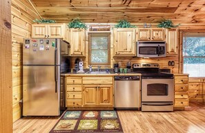 Fridge, microwave, dishwasher, coffee/tea maker