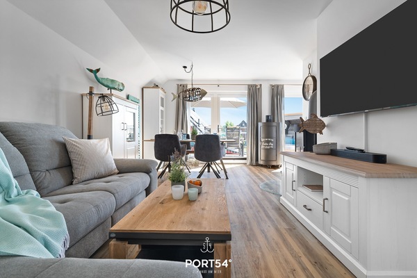 Una televisión, una chimenea, una videoteca