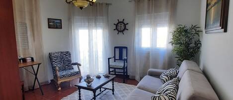 Televisión, chimenea y libros