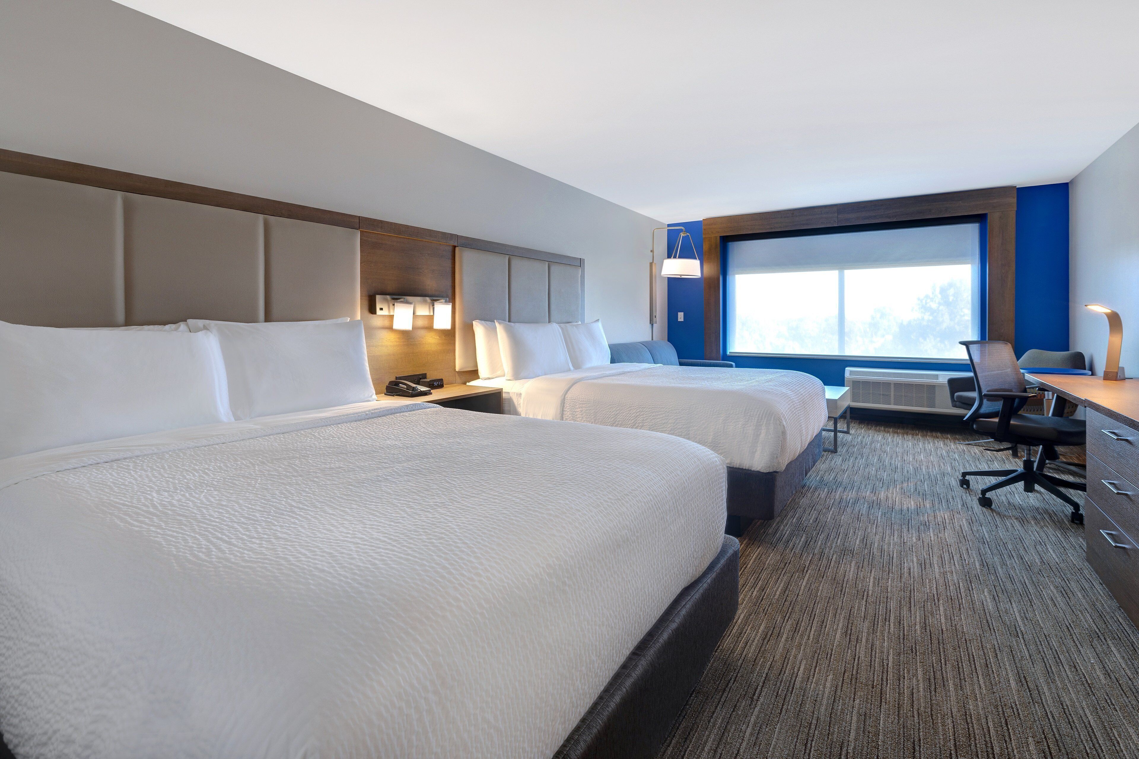 suite, 2 queen beds | desk, laptop workspace, blackout curtains, iron/ironing board