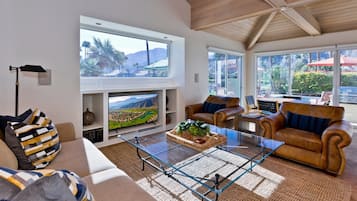 Una televisión, una chimenea, Netflix, servicios de streaming