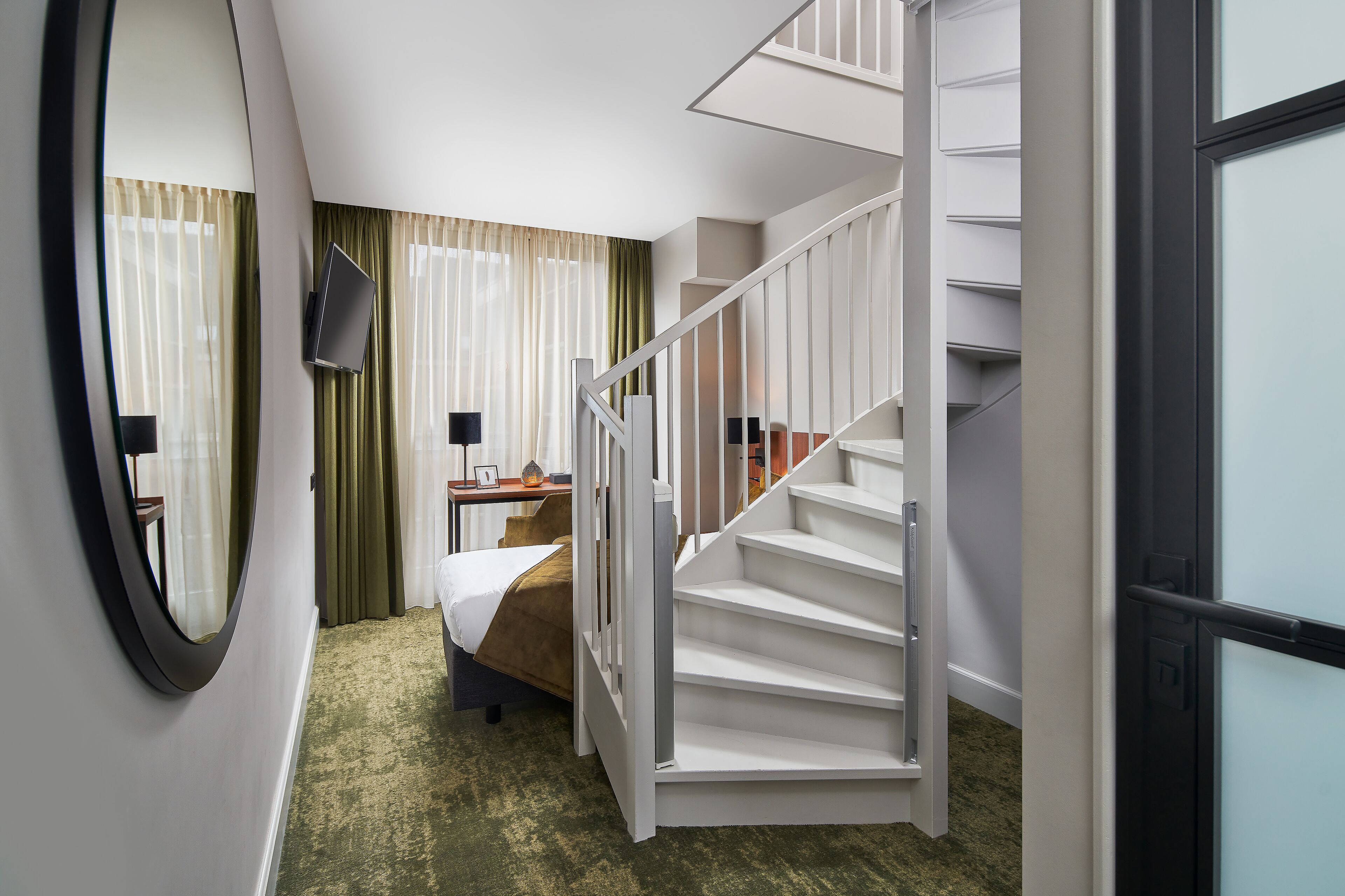 family triple room | in-room safe, desk, laptop workspace, blackout curtains